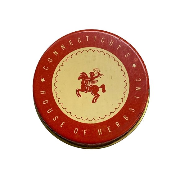 Vintage House Of Herbs Inc. Glass Jar With Red Tin Lid - Picture 2 of 6